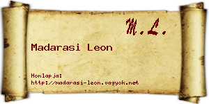 Madarasi Leon névjegykártya